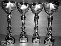 Puchary dla najszybszych w maratonie i półmaratonie Nocna Ściema 2015